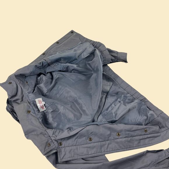 1970s size M bomber windbreaker jacket by West Coast Ways, vintage grey jacket - Picture 9 of 10